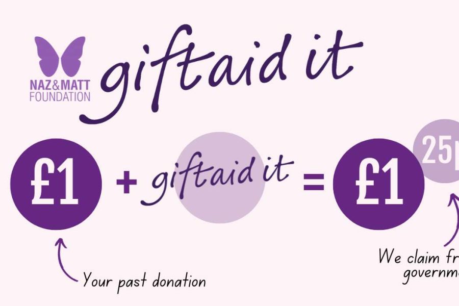 Naz and Matt Foundation are now Gift Aid registered